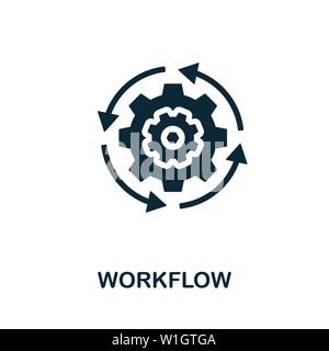Symbol für Workflow-Vektor. Creative Sign aus crm Icons Sammlung. Ausgefülltes flaches Workflow-Symbol für Computer und mobile Geräte Stock Vektor