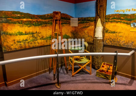 Woomera Nationale Luft- und Raketenabwehr Park, Royal Australian Air Force (RAAF) Woomera Heritage Centre, South Australia. Stockfoto