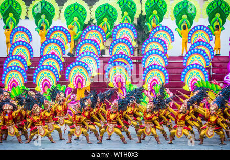 CEBU CITY, Philippinen - Jan 20: Teilnehmer der Sinulog Festival in Cebu City, Philippinen am 20. Januar 2019. Die sinulog ist eine jährliche religiou Stockfoto