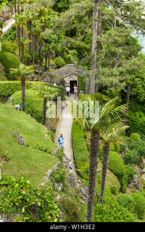 LENNO, Comer See, Italien - JUNI 2019: Garten der Villa Balbianello in Lenno am Comer See. Stockfoto