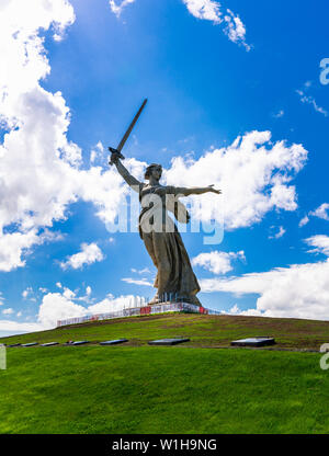 Wolgograd, Russland - 26. MAI 2019: Mutterland Anrufe Denkmal in Wolgograd, Russland Stockfoto