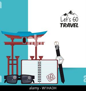 Reise und Tourismus Stock Vektor