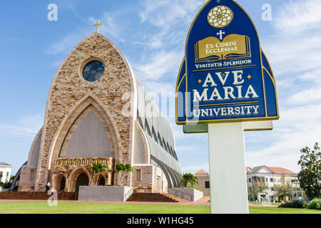 Naples Florida, Ave Maria, geplante Gemeinde, College-Stadt, römisch-katholische Universität, Christ, Religion, Tom Monaghan, Gründer, Kirche, Oratorium, Frank Lloyd W Stockfoto