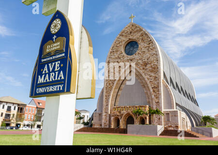 Naples Florida, Ave Maria, geplante Gemeinde, College-Stadt, römisch-katholische Universität, Christ, Religion, Tom Monaghan, Gründer, Kirche, Oratorium, Frank Lloyd W Stockfoto