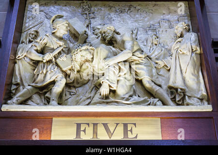 Naples, Florida, Ave Maria, geplante Gemeinde, College-Stadt, römisch-katholische Universität, Christus, Religion, Tom Monaghan, Gründer, Kirche, Oratorium, Frank Lloyd Wrig Stockfoto