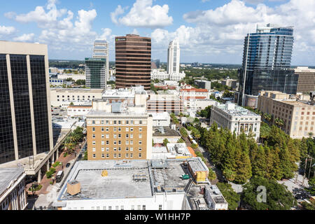 Orlando Florida, Downtown Historic District, Skyline, Büro, Gebäude, Zentrum, Gewerbeimmobilien, Hochhäuser Wolkenkratzer Gebäude R Stockfoto