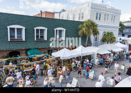 Mt. Mount Dora Florida, jährliche Handwerksmesse, besonderes Ereignis, Gemeinde, Straßenfest, Verkäufer Verkäufer, Stände Stand Händler Händler Markt Marke Stockfoto