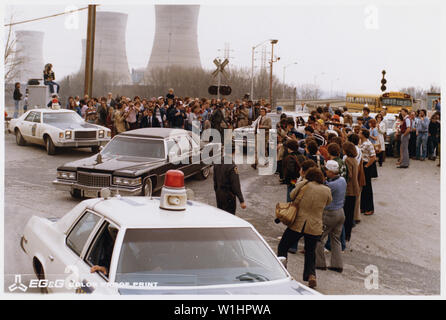 Präsident Jimmy Carter verlassen [Three Mile Island] für Middletown, Pennsylvania. Stockfoto