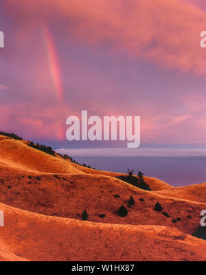 Regenbogen, Bolinas Ridge, Mount Tamalpais State Park, Golden Gate National Recreation Area, Marin County, Kalifornien Stockfoto