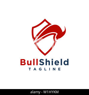 Bull Logo Design Einfache, minimalistische Stil für Geschäft oder Firma Marke Stockfoto