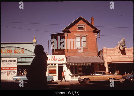 STANTON STREET IM ZWEITEN BEZIRK, der Spanisch sprechenden ABSCHNITT Stockfoto