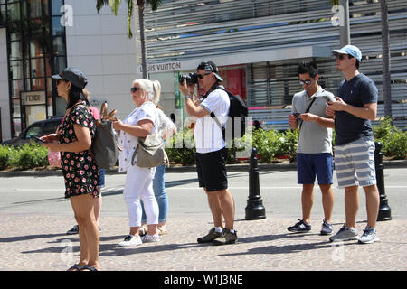 Sonnigen Juli in Beverly Hills und den umliegenden Gemeinden in Los Angeles, CA/ Stockfoto