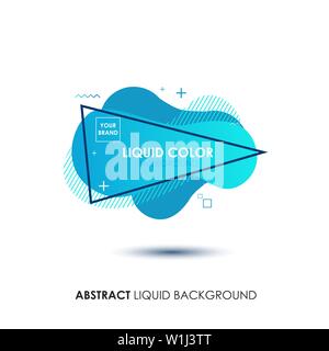 Abstrakte Flüssigkeit lebende Koralle Farbe Banner mit Linie und Marke platzieren Logo Stock Vektor