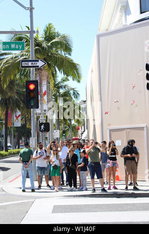 Sonnigen Juli in Beverly Hills und den umliegenden Gemeinden in Los Angeles, CA/ Stockfoto