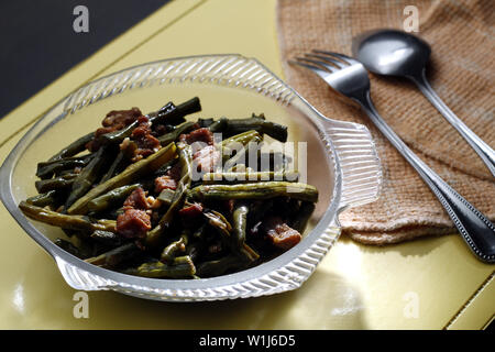 Foto von frisch gekochte Bohnen mit Schweinefleisch Stockfoto