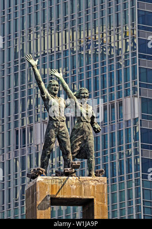 Jakarta, dki Jakarta/Indonesien - Mai 18, 2010: das Welcome Monument an bundaran Hotel Indonesien errichtet 1962 Anlässlich der asiatischen Spiele Stockfoto