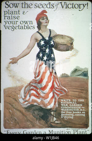 Die Saat des Sieges! Anlage und Ihr eigenes Gemüse heben. Zu den nationalen Krieg Garten Kommission - Washington, D.C. Schreiben, für freie Bücher auf dem Im Garten arbeiten, Canning und Trocknung. Jeder Garten ein Munition Werk Charles Lathrop Pack, Präsident., Ca. 1918-ca. 1918 Stockfoto