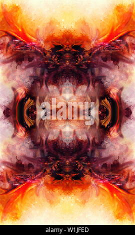 Farbe ornamentale Struktur und sanft verwischt Aquarell Hintergrund Stockfoto