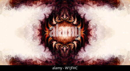 Farbe ornamentale Struktur und sanft verwischt Aquarell Hintergrund Stockfoto