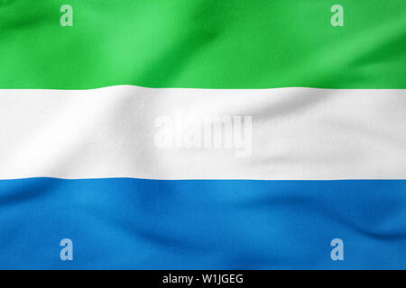 Flagge von Sierra Leone - rechteckige Form patriotischen Symbol Stockfoto