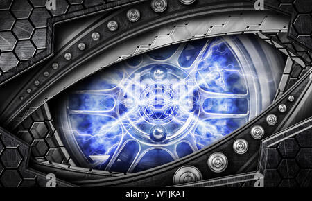 Abstract Roboter Auge Hintergrund Stockfoto