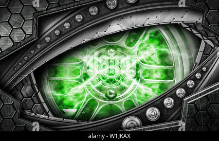 Abstract Roboter Auge Hintergrund Stockfoto