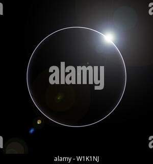 Rising Sun über den Planeten Stockfoto