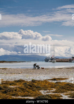 Galmisdale, Inverness, Insel Eigg, kleinen Inseln, Schottland, Stockfoto