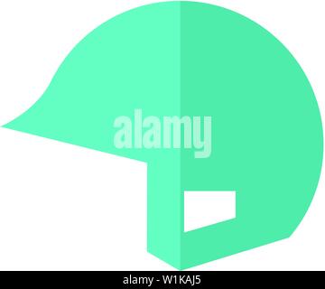 Baseball Helm Icon in flachen Farbe Stil. Sport Team spielen Freizeitaktivitäten swing Baseball American Stock Vektor