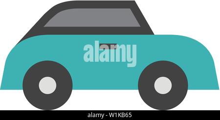 Hochzeit Auto Symbole in flachen Farbe Stil. Stock Vektor