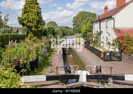 Astwood schloss am Worcester und Birmingham Canal, Astwood, Worcestershire, England, Großbritannien Stockfoto