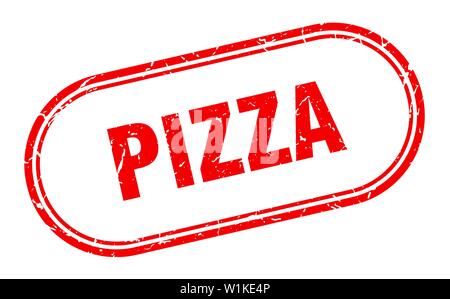 Pizza Stempel. pizza pizza Platz grunge unterzeichnen. Stock Vektor
