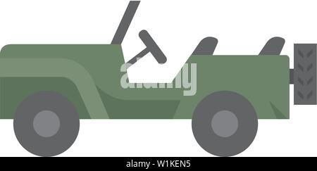 Militärfahrzeug Symbol in flachen Farbe Stil. Offroad 4x4 Krieg Country Road Stock Vektor