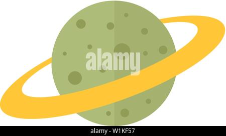 Planet Saturn Symbol in flachen Farbe Stil. Plasma, Riemen, Sat. Stock Vektor