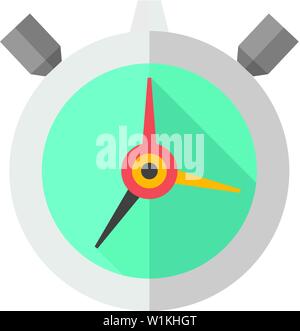 Stoppuhr Symbol in flachen Farbe Stil. Geschwindigkeit, Zeit, Termin Stock Vektor