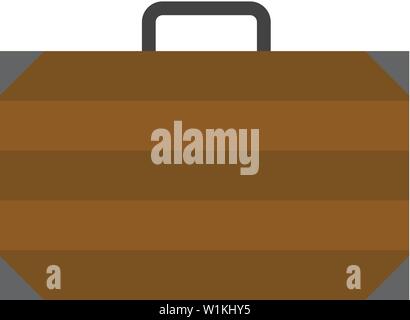 Business Koffer Symbol in flachen Farbe Stil. Office Document Store Stock Vektor