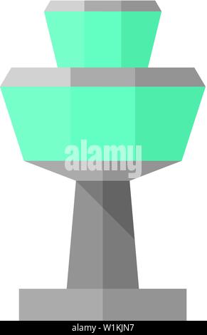 Airport Tower Symbol in flachen Farbe Stil. Traffic Control Flugzeug Luftfahrt Stock Vektor