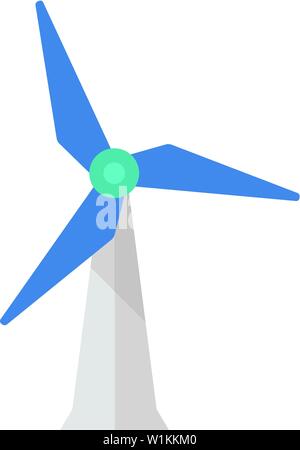 Windenergieanlage Symbol in flachen Farbe Stil. Power Generation Energy erneuerbare Stock Vektor
