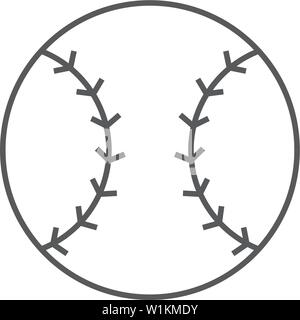 Baseball Symbol in dünnen Umrisse Stil. Sport champion Competition Team Stock Vektor