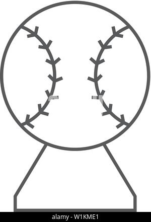 Baseball Trophäe Symbol in dünnen Umrisse Stil. Sport champion Sieger team Preis Stock Vektor