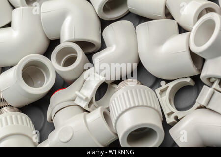 Werkzeuge und Materialien für sanitäre arbeiten Stockfoto