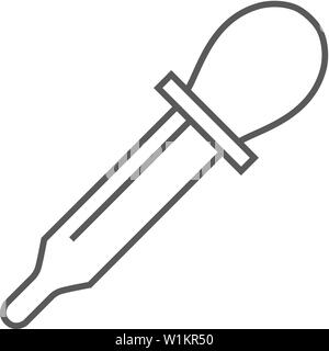 Pipette in dünnen Umrisse Stil. Drucken publishing Buch Stock Vektor