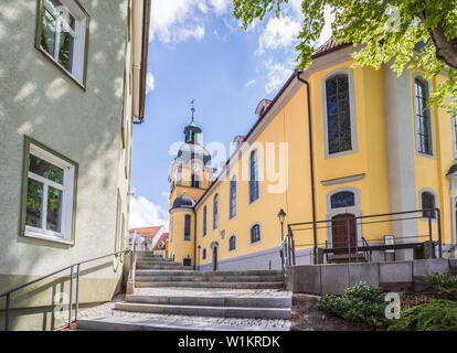 SUHL, Deutschland - ca. April 2019: Die evangelische Kirche St. Marien Suhl in Thüringen, Deutschland Stockfoto