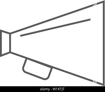 Lautsprecher Symbol in dünnen Umrisse Stil. Lautsprecher scream Film director Stock Vektor