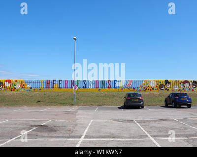 Sheerness, Kent, Großbritannien. 3. Juli 2019. UK Wetter: blauer Himmel und sonnig und heiß in Sheerness, Kent. Credit: James Bell/Alamy leben Nachrichten Stockfoto