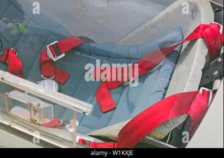 Segelflugzeug Sicherheitsgurte Stockfoto