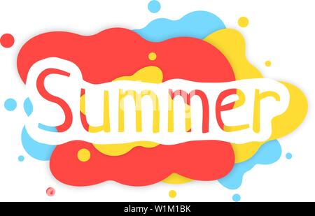 Sommer farbige abstrakte Logo mit Schatten Stock Vektor
