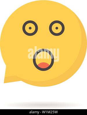Schockiert emoji Sprechblase logo isoliert auf weißem Stock Vektor