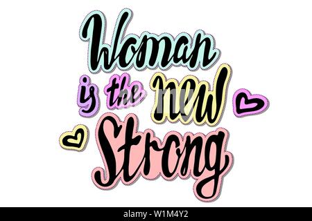 Girl Power Angebot. Grl pwr handgezeichneten Schriftzug. Frauen Rechts. Frauen, Feminismus Symbole. Vector Illustration. Kann als Ausdruck für Poster, t-shirt, Postkarte verwendet werden. Stock Vektor