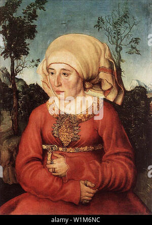 Lucas Cranach der Ältere - Porträt Frau Reuss 1514 Stockfoto